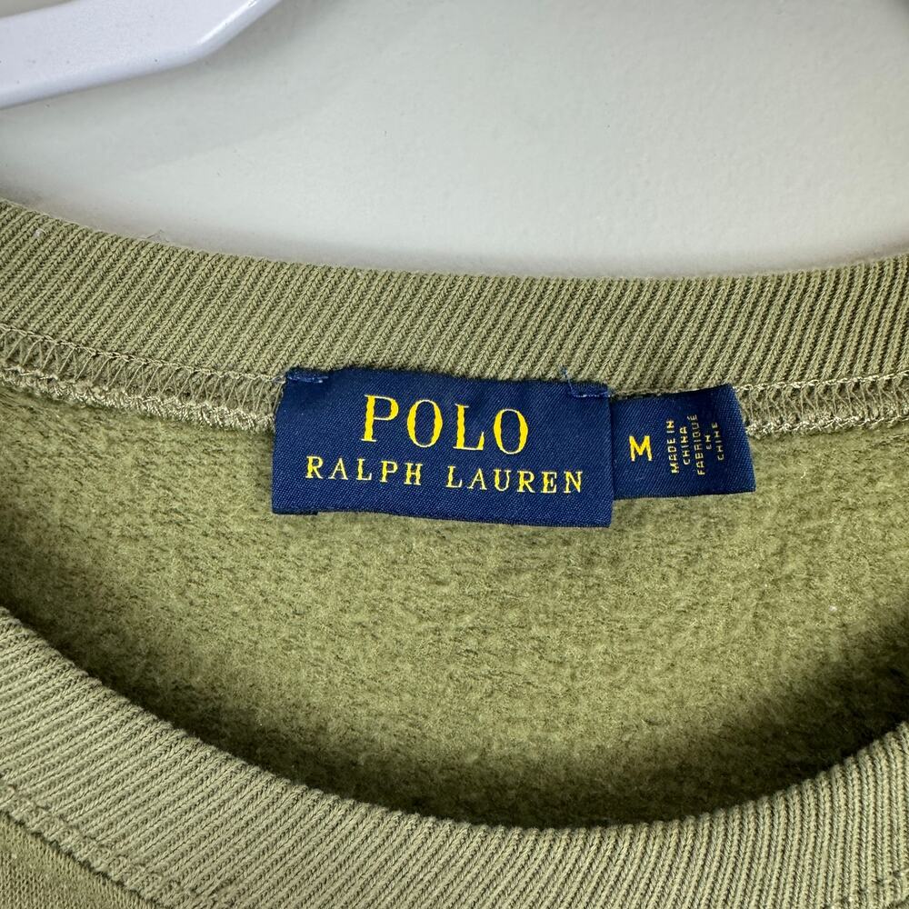Polo Ralph Lauren Tiger Embroidered Green Sweatshirt Size Medium - Picture 9 of 12